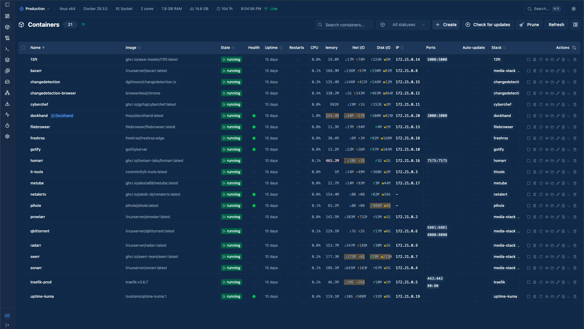 Dockhand GUI